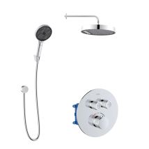 Kielle Oudee - Miscelatore Termostatico Ad Incasso Per 2 Utenze, Con Accessori Ecospare E Corpo Incasso, Cromo 20627spt50