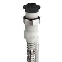 Sapho - Ojal De Ducha Para Borde De Bañera Con Flexo Incluido, Negro Mate Pd46713