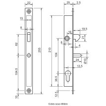 Metalux Serie 28 Einsteckschloss Aus Edelstahl
