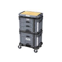 Flex Tools – TKL SP Set 2 Stack Pack Carrying Case Kit – Toolbox – Dimensions: 370 x 560 x 980mm – Loading Capacity: 65kg