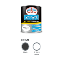 One Coat Exterior Gloss - Black - 750ml - Sandtex