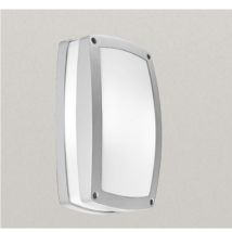 Gea Led Ura Q Led Ip54 Applique Moderne Plafonnier Rectangulaire Aluminium E27, Finition Métal Gris-aluminium - Gris-aluminium