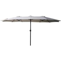 Amicasa Paraguas Gris 270 X 460 Cm Aluminio Robusto
