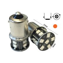 Carall - 24v Lampada Led Bau15s R5w Py21w Arancione 16 Smd 2835 Piedi Storti Frecce No Polarità 360° Durata Garantita