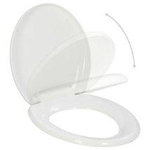 Hommoo - Asiento De Inodoro Con Cierre Suave Y Cierre Rápido Blanco 020002906