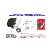 Teicocil - Weißes Kehrschaufelrollo Mit 14 Mm Grauem Klebeband 06002001