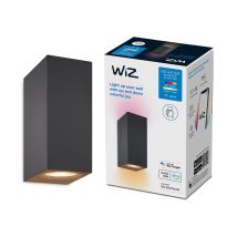 Wiz Lampada Da Parete Smart Up And Down, 2 Punti Luce, Luce Bianca E Colorata, 2x5w, Wi-fi, , Nero, Tecnologia Spacesense, Controllo Vocale (alexa, 