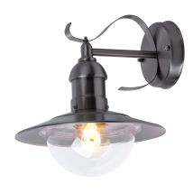 Lampe D'Extérieur En Acier Inoxydable Applique Extérieure E27 Lampe De Patio Extérieur Applique Murale Argent, Plastique, 1x Douille E27, L X H X P 24