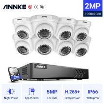 Annke - 8ch Cctv Kit 3k Dvr 81080p Smart Ir Night Vision Waterproof Remote Monitoring Security Cctv Camera System - 2tb Hdd