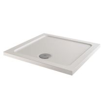 Hydrolux - Modern Square Shower Tray 800 X 800mm Low Profile Slimline Lightweight White