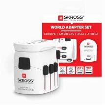 Adaptador De Viaje Skross Pro Usb Ac30pd Potencia 30w Compatibilidad Global