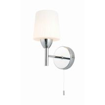 Forum Lighting - Forum Spa Aquarius Polished Chrome 100mm 1 Lamp Ribbed Wall Light - Spa-pr-17146