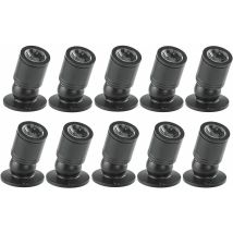 Mini Foco Led Empotrable De 1 W Con Controlador, 100-265 V Ca, Para Hogar/joyero/sala De Estar, Paquete De 10 (negro, Luz Cálida).