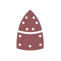 Fox Carte Abrasive Velcrate, 93 / 62 X 102 Mm, 11 Fori, P. Levigatrici A Delta, Corindone Normale (50 Pz.) G180 - Miotools