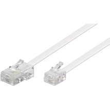 Telefonkabel (modularkabel/westernkabel), Kupferkaschierter Aluminiumleiter (cca), Rj45-stecker (8p4c) Rj11/rj14-stecker (6p4c). Kabellänge 10 M