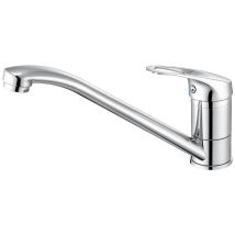 Auralum Grifo De Cocina De Alta Presión, Grifo De Cocina Giratorio 360°, Grifo Para Fregadero, Mezclador Monomando Con Aireador Extraíble, Cromo