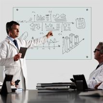 Whiteboard Memoboard Glasboard Esg Sicherheitsglas Milchglas Wandtafel Glastafel Pinnwand Edelstahl - 50x90