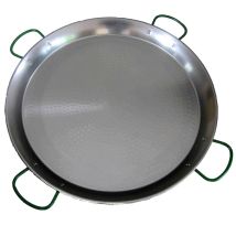 Padella per paella in metallo Ø 80 cm – Acciaio lucido – Capacità per 40 persone – VAELLO CAMPOS