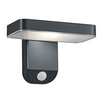 Esquel Applique Led Da Esterno 4,5w 290lm, 3000k Solare Ricaricabile Antracite Con Sensore Di Movimento Ip44 L.18cm