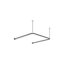 Bastone per tende SW Deep Mat 1187x1175x1187mm – Acciaio inossidabile – Anelli in POM bianco inclusi – HEWI