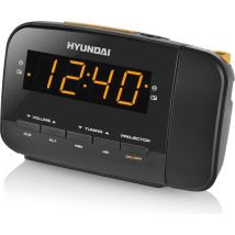 Hyundai Rac481pllbo Reloj Despertador Con Radio Negro Y Naranja