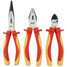 Kombizange, Seitenschneider, Spitzzange – 3-teiliges Zangen-Set für Arbeiten bis 1000 V – Avit