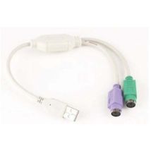 Cable Adaptador Gembird Usb Macho A 2x Ps2 Hembra Blanco