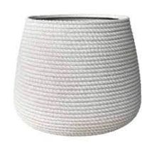 Telcom - Bali 49x41 Cloche En Résine À Effet De Corde Conchino - Couleur : Fumée - Colore: Smoke
