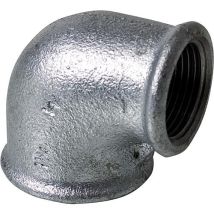 Raccord En Fonte Malleable Galva Nr.90r Coude Reduit Fem/fem 90° Diam. 1" X 3/4"