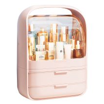 Joybos Caja De Almacenamiento Maquillaje Chicago, Plástico, 26x20x36 Cm - Rosa