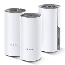 TP-Link Deco E4 Mesh-System (3er-Pack) – WLAN-Router – Dualband 2,4 GHz/5 GHz – 1167 Mbit/s – Reichweite bis 260 m² – Weiß/Grau