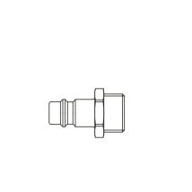 Racor macho 3/8 – Conector para compresor – Rosca de plomería – Presión