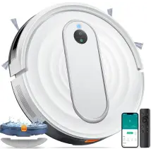 Laresar P10 Staubsauger Roboter, 4500pa Saugroboter Mit Wischfunktion, Verbunden Mit Wlan/alexa/app, Ideal Für Tierhaare/teppiche/hartböden