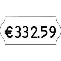 Etiquetas para marcador de precios – 26 x 12 mm – 18 rollos de 1500 unidades – Papel – Color blanco