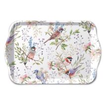 Mini Plateau Rectangulaire En Mélamine Oiseaux Et Branches Fleur