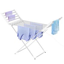 Sèche-linge Electrique, Etendoir Pliant D'Intérieur À Etages, Classique, Blanc, Dimensions Du Produit Replié: 113 X 53 X 7 Cm