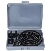 Hole Saw Set, 16pcs Box Hole Saws Tapper Carbide Drill Bit Durable Wood Drill Bits Woodworking Tools
