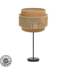 Fabrilamp Lampe De Tischlampe Large Samoa 1xe27 Schwarz/kamel 30d