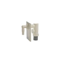 Sifón empotrado para lavadora en PP con placa ABS – Diámetro 40mm – Tapón Ghidini