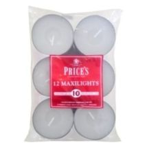 Bighouse It – White Maxi Tealights Pack of 12 – Long Burn Time 10 Hours – Diameter 5.8 cm – Height 2.4 cm