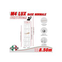 Trabattello M4 Lux Base Normale Altezza Lavoro 8,50 Metri