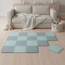18 Piezas Alfombra Bebé - 30x30 Colchoneta Espuma Eva - Suelo Puzzle Para Niños