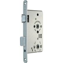 Zimmertür-einsteckschloss Bad 20/ 55/78/8 Mm Din Links Silber Abgerundet Klasse 3 Zinkdruckguss