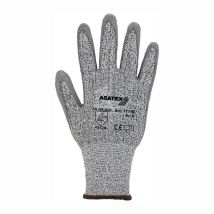 Guanti antitaglio taglia 8 grigio – HDPE con rivestimento in PU – Resistenza al taglio B – Asatex