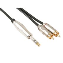 Professionelles Audiokabel, 2 X Cinch-stecker Auf 6.35mm-stereo-klinkenstecker (6m)