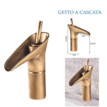 DRIWEI – Mischbatterie Vintage für Bidet und Waschbecken – Wasserfallstrahl – Metalllegierung – 19,5 x 13,5 x 5 cm – 590 g
