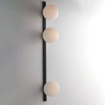 Fan Europe Enoire - Triple Globe Wandleuchte, Schwarz, Opal, E14