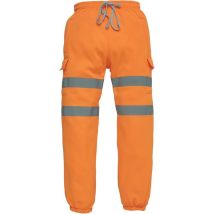 Yoko - Pantalon De Jogging Haute Visibilité Cargo Orange Fluo L