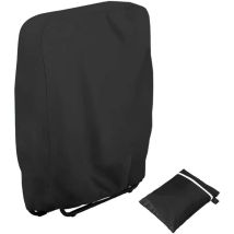 Protective Cover For Patio Chairs Uv Resistant Wind Resistant For Patio Furniture Deckchair Foldable Lounge Chair With Carry Bag Oxford Black