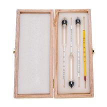 Alcolometro A 3 Pezzi Con Termometro, Alcolometro, Contenuto Alcolico 0-40, 40-70, 70-100 Vol%, Idrometro Per Distillati, Whisky, Brandy, Vodka